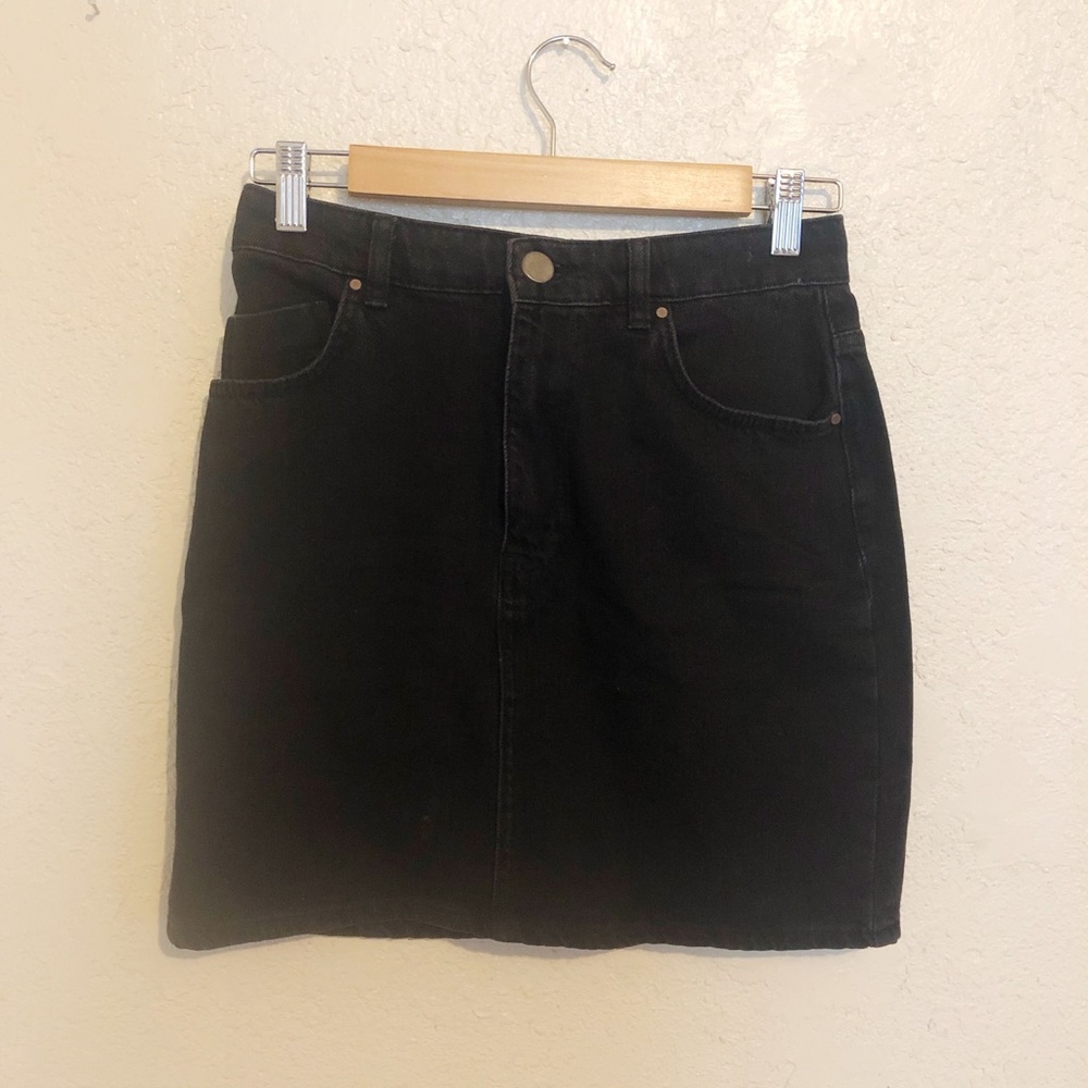 ASOS black denim skirt